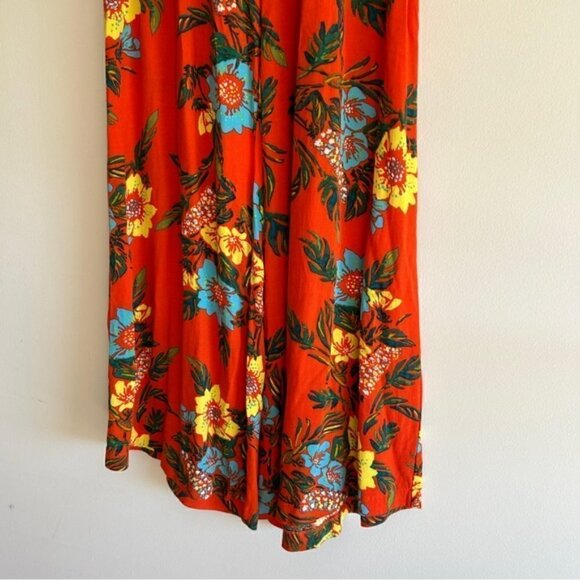 FREE People Blue Horizon floral orange pant - Picture 5 of 7